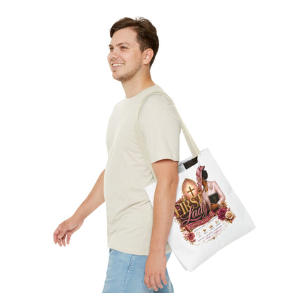 First Lady Tote Bag — Faithful Church Lady Floral Churchgoing Purse