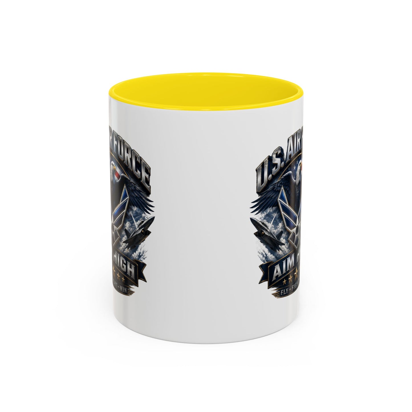 U.S. Air Force Accent Coffee Mug — Aim High Eagle Design (11/15 oz)