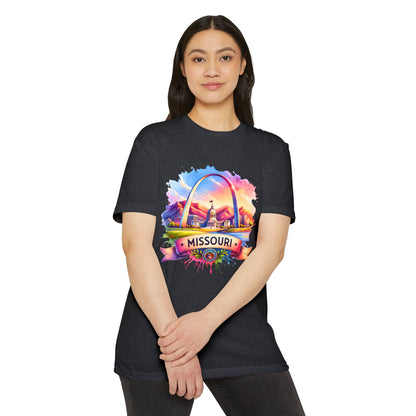 Missouri Skyline T-Shirt — Colorful Gateway Arch Souvenir Tee
