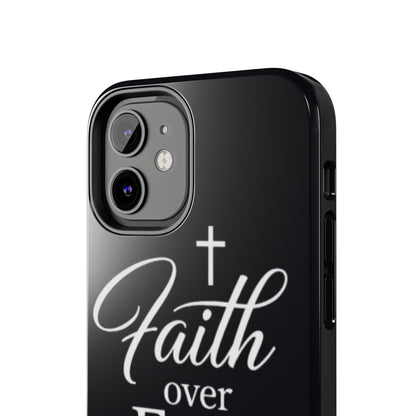 Faith Over Fear Tough Phone Case — Inspirational Christian Cross Phone Cover