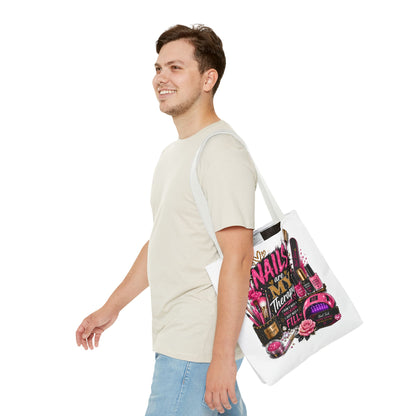 Nails Are My Therapy Tote Bag — Nail Tech Cosmetic Makeup Salon Gift