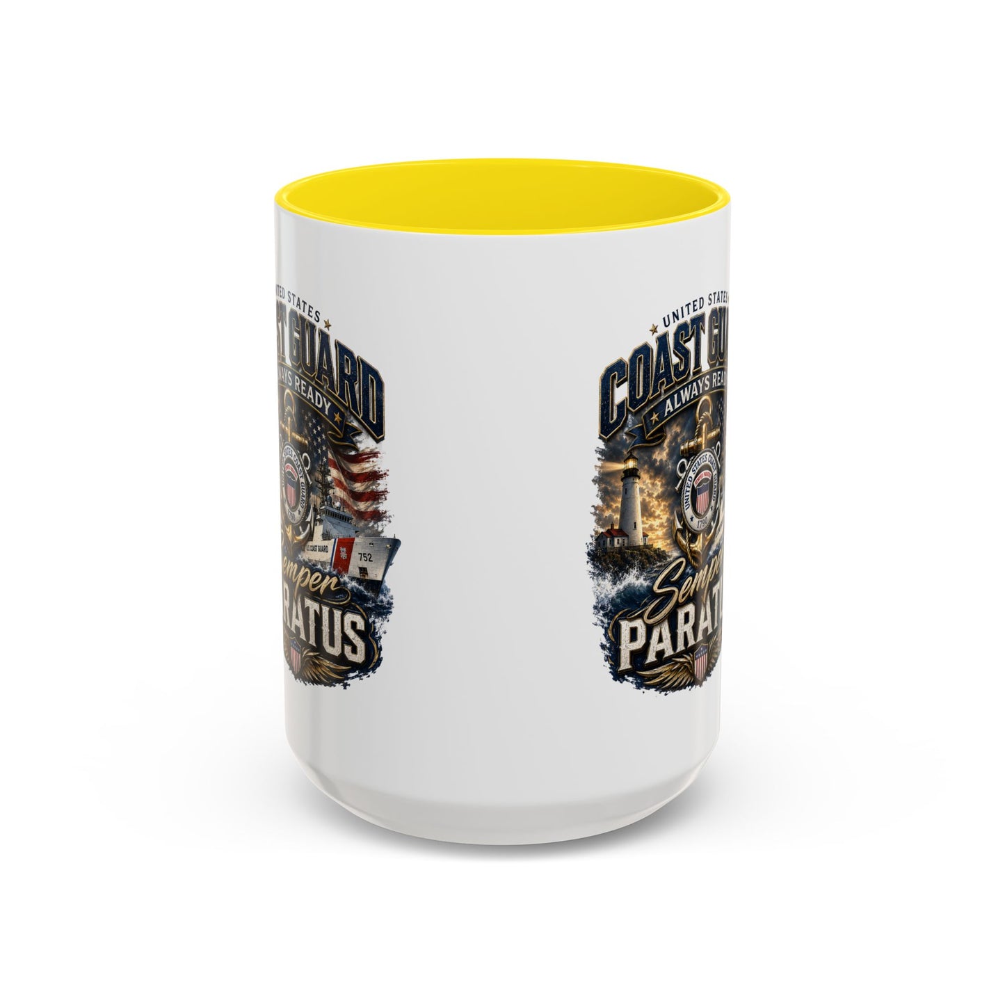Coast Guard Semper Paratus Accent Coffee Mug – Patriotic Military Gift (11/15oz)