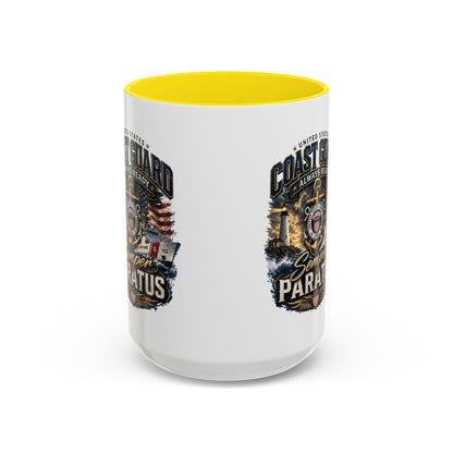 Coast Guard Semper Paratus Accent Coffee Mug – Patriotic Military Gift (11/15oz)