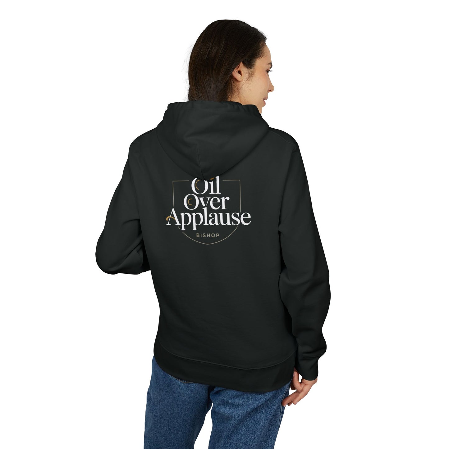 Oil Over Applause Hoodie — Minimalist Logo Pullover