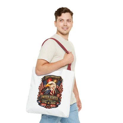 250th Anniversary United States Eagle Tote Bag — 1776–2026 Patriotic Cotton Tote