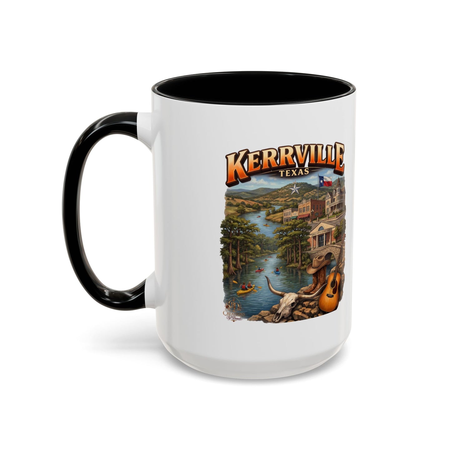 Kerrville Texas Souvenir Coffee Mug — Scenic Riverfront Design (11/15oz)