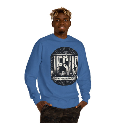 Jesus Faith Crewneck Sweatshirt – "Jesus: The Way • The Truth • The Life" Christian Pullover