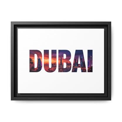 Dubai Photo-Text Matte Canvas Framed Wall Art