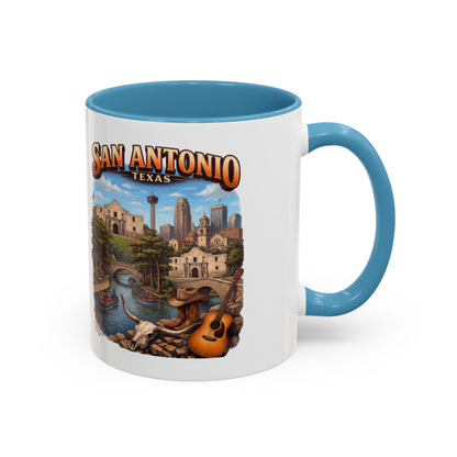San Antonio Souvenir Coffee Mug – Texas Riverwalk Scenic Accent Mug (11/15oz)