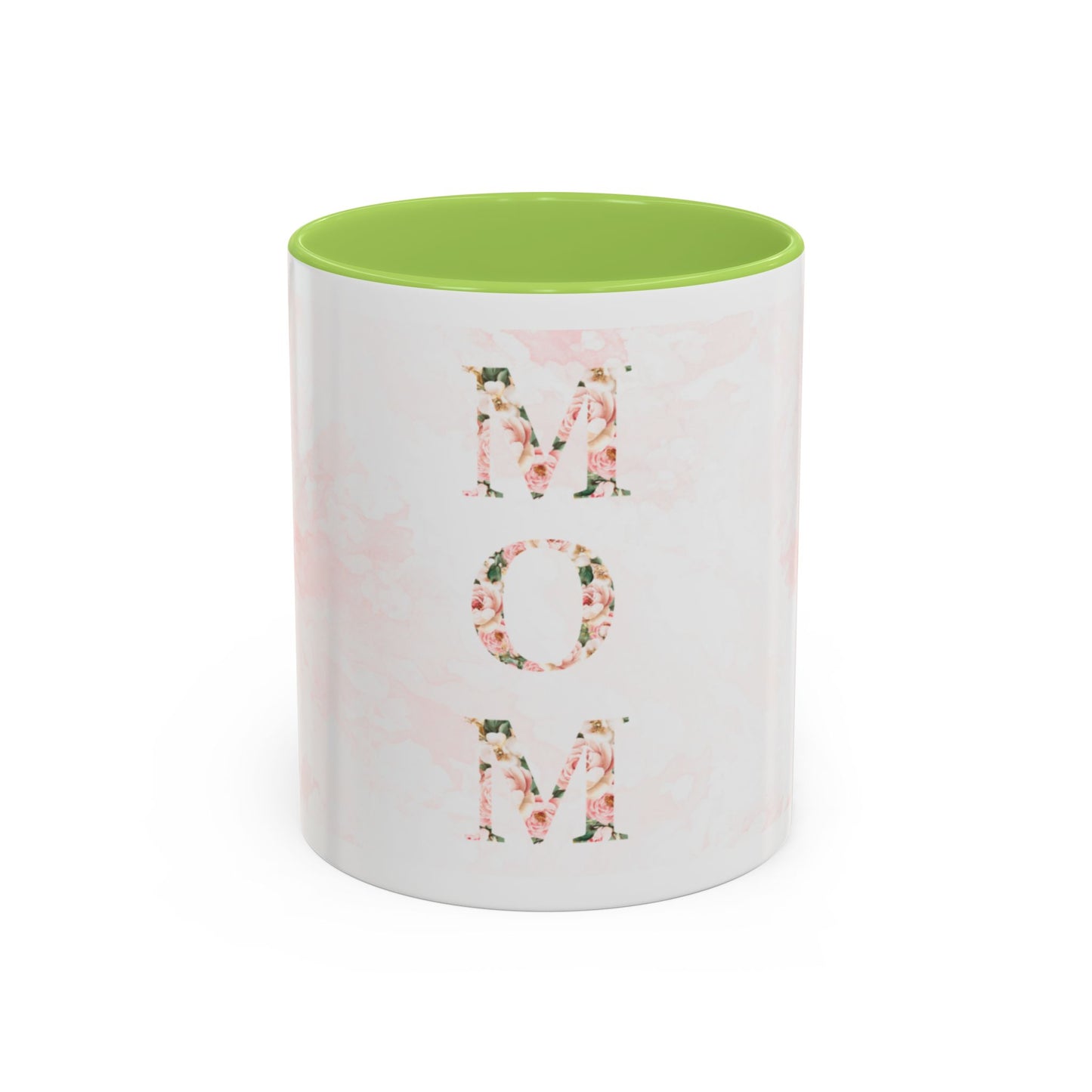 Mom Floral Accent Coffee Mug — Pink Roses Mother's Day Gift (11/15oz)