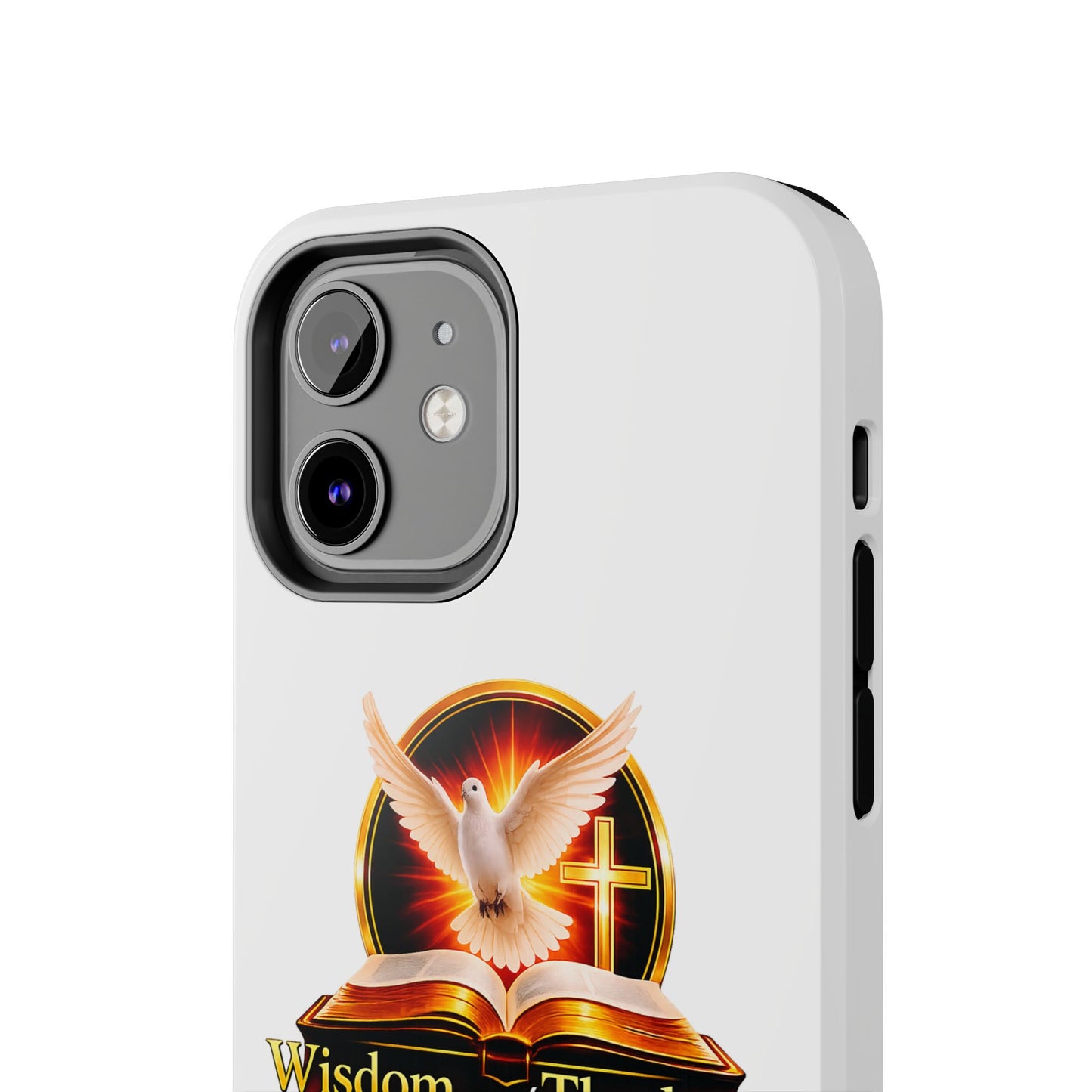Wisdom and Theology Tough Phone Case — Christian Dove & Cross Design