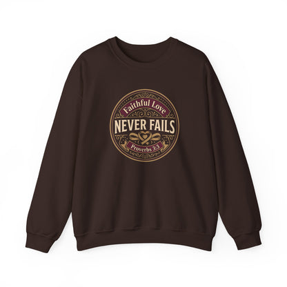 Faithful Love Never Fails - Proverbs 3:3  Sweatshirt