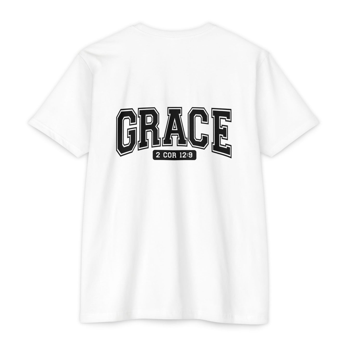 Grace T-Shirt — Faith Graphic Tee ("GRACE" with 2 Cor 12:9)