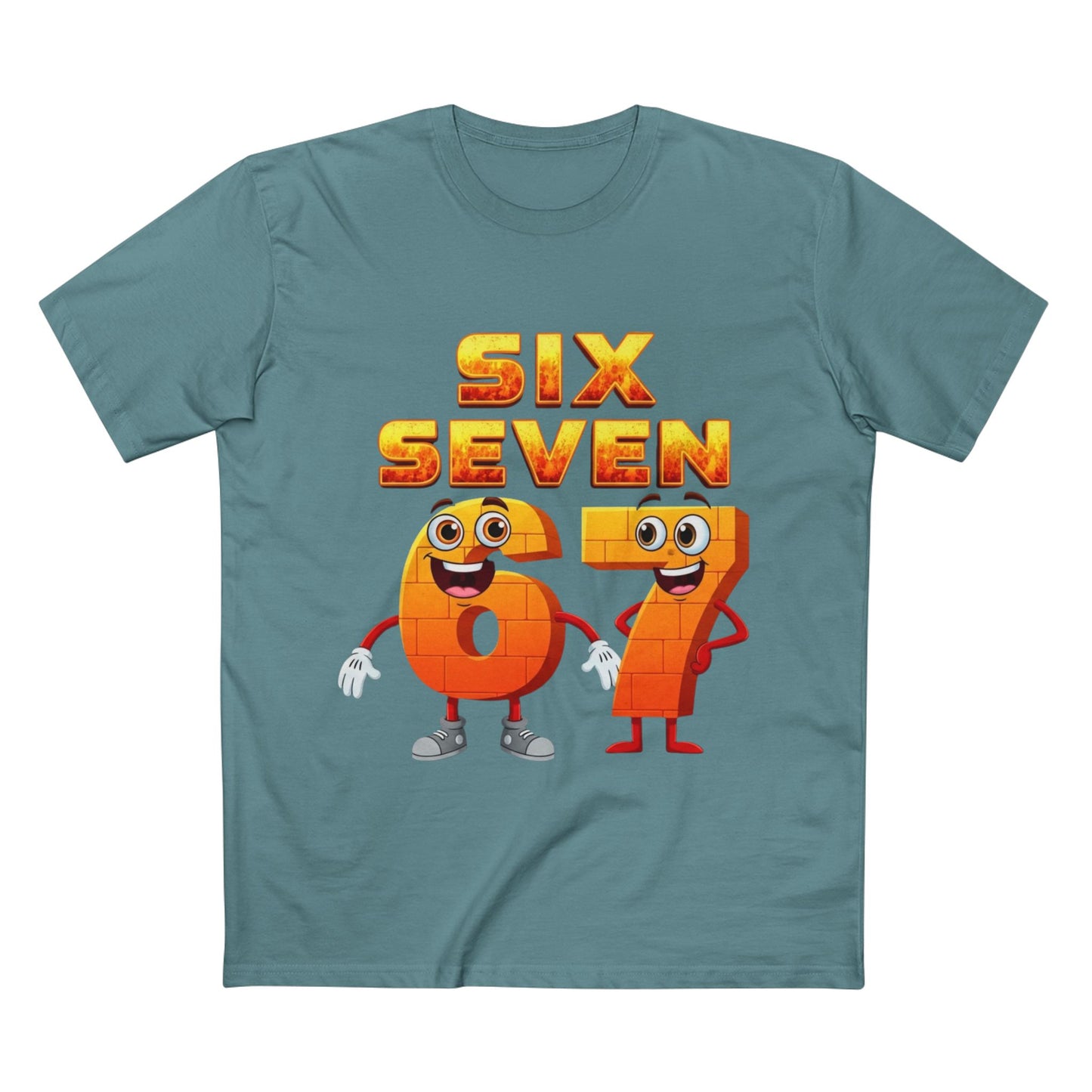 Six Seven 67 Cartoon Tee – Funny Number Graphic T-Shirt