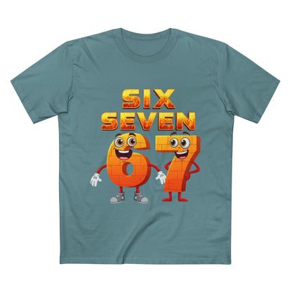 Six Seven 67 Cartoon Tee – Funny Number Graphic T-Shirt