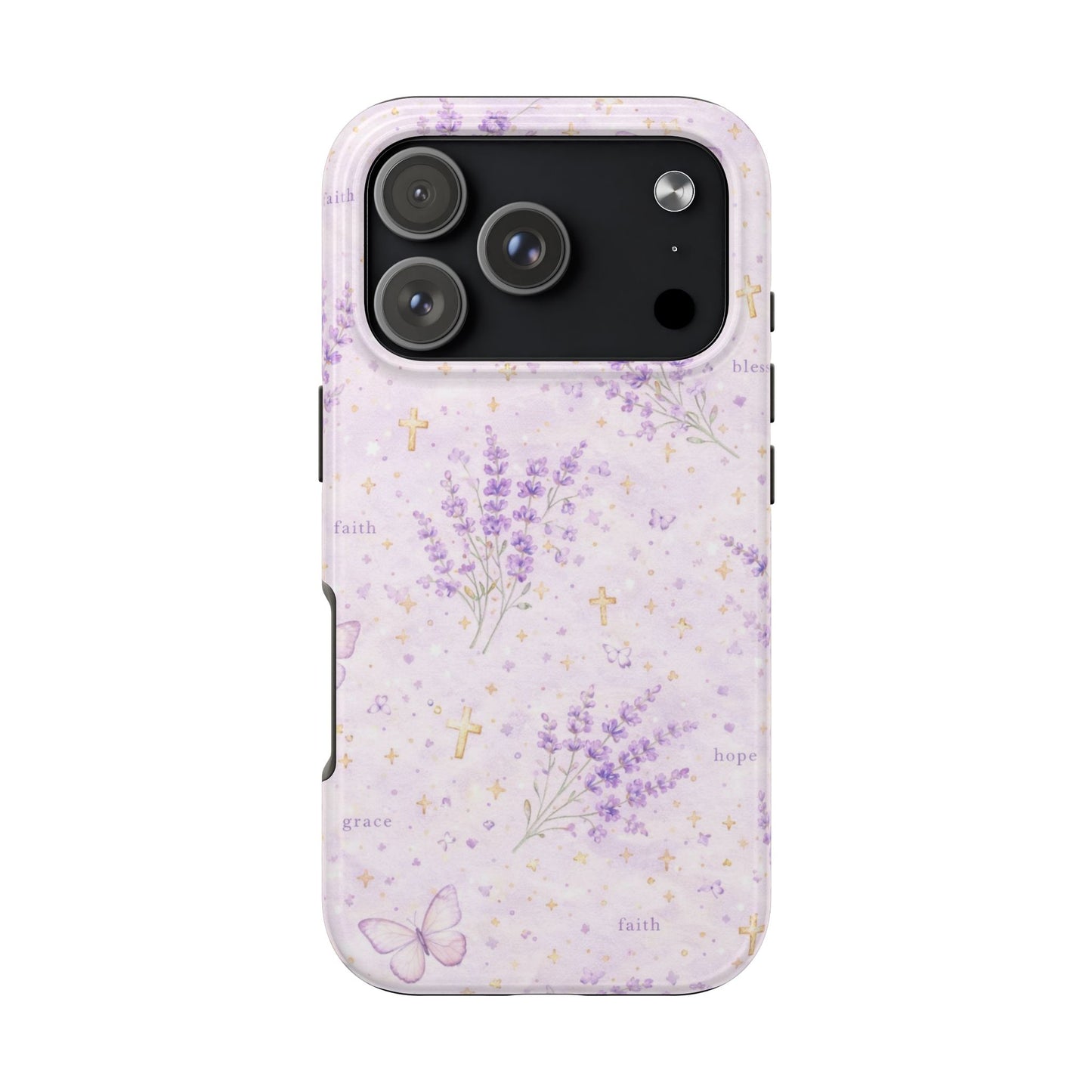 Faith Grace Blessed Phone Case | Christian Floral iPhone Case