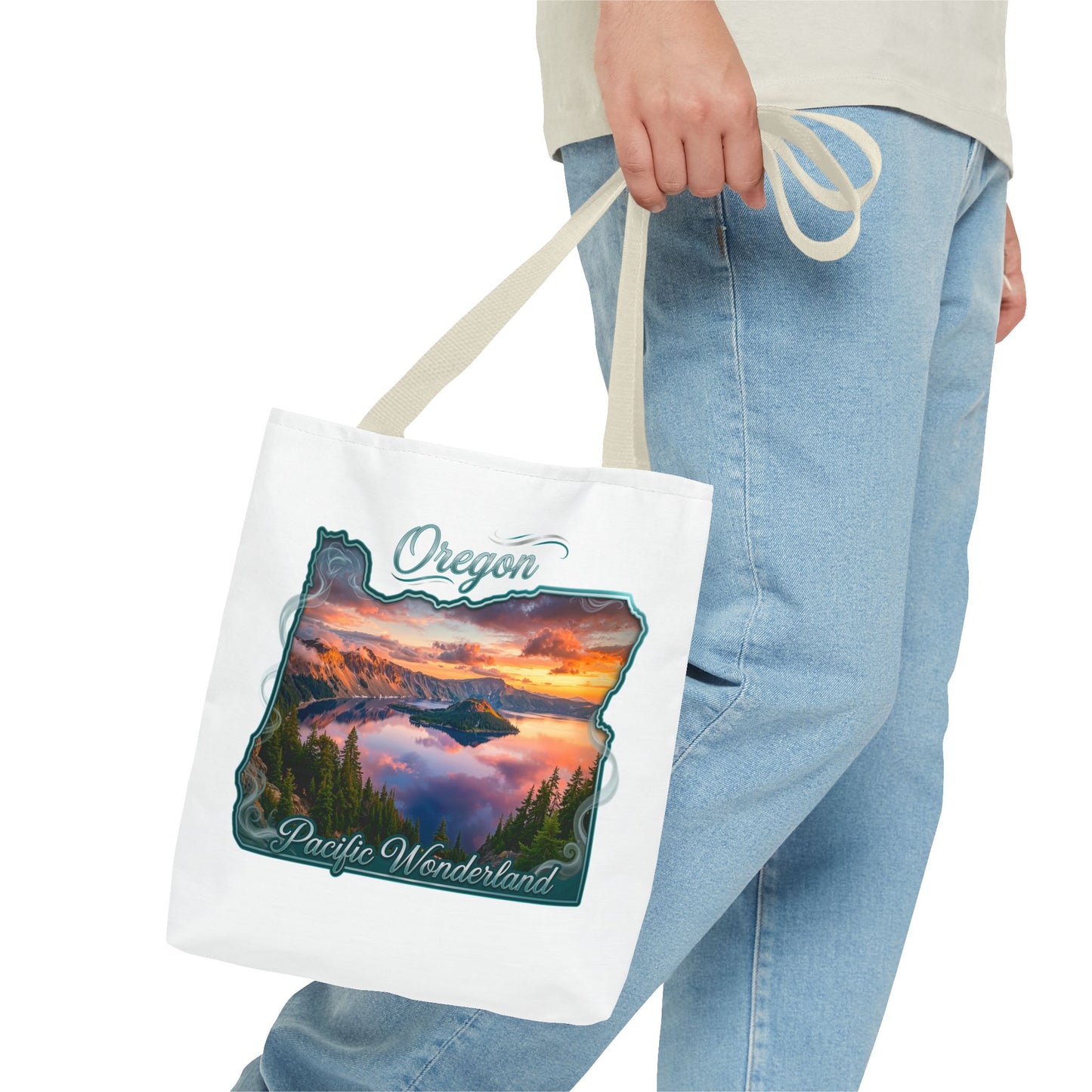 Oregon Scenic Tote Bag — 'Pacific Wonderland' Sunset Landscape Tote