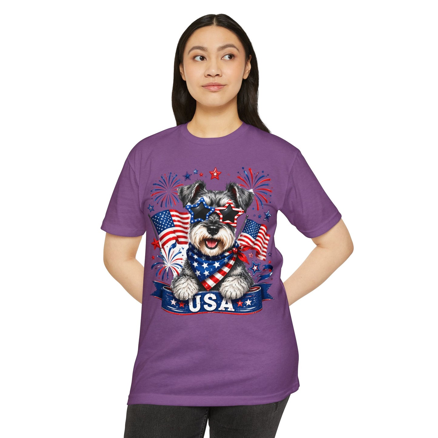 Patriotic Schnauzer USA T-Shirt