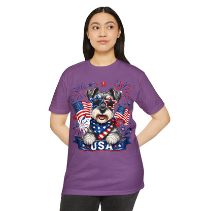 Patriotic Schnauzer USA T-Shirt