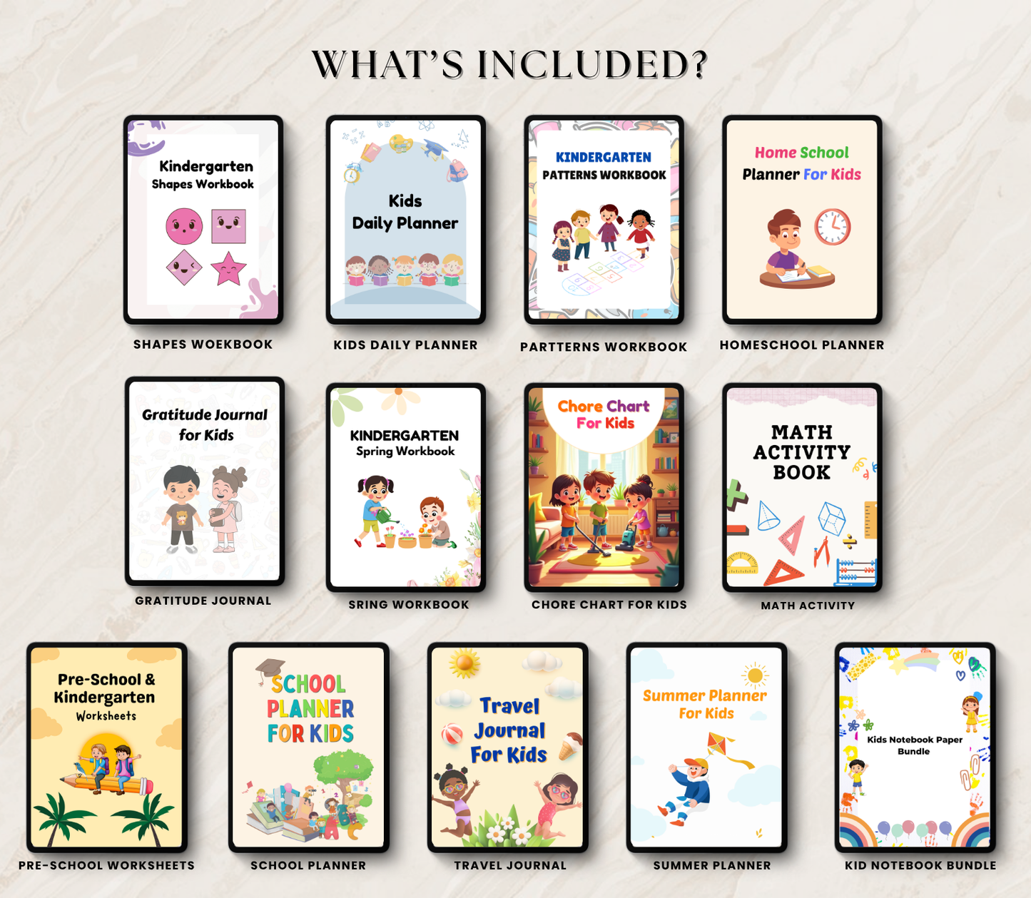 Kids Activity PLR Bundle | Editable Canva Printable Worksheets, Games & Learning Activities for Kids