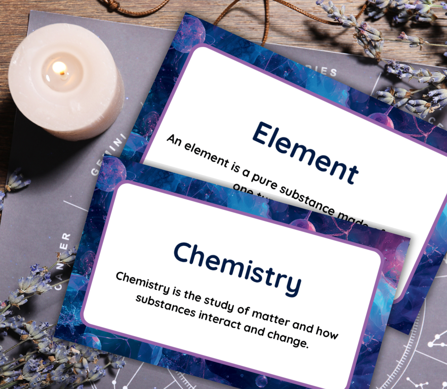 Science Series Flashcards Bundle | Printable Biology, Chemistry & Physics Study Cards PDF