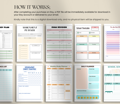 Neurodivergent Assignment & Focus Tracker | Printable Productivity Planner