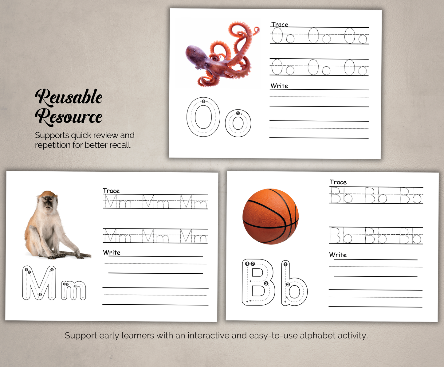 A–Z Alphabet Tracing Worksheets for Kids | Printable ABC Handwriting & Letter Practice Activities  📝