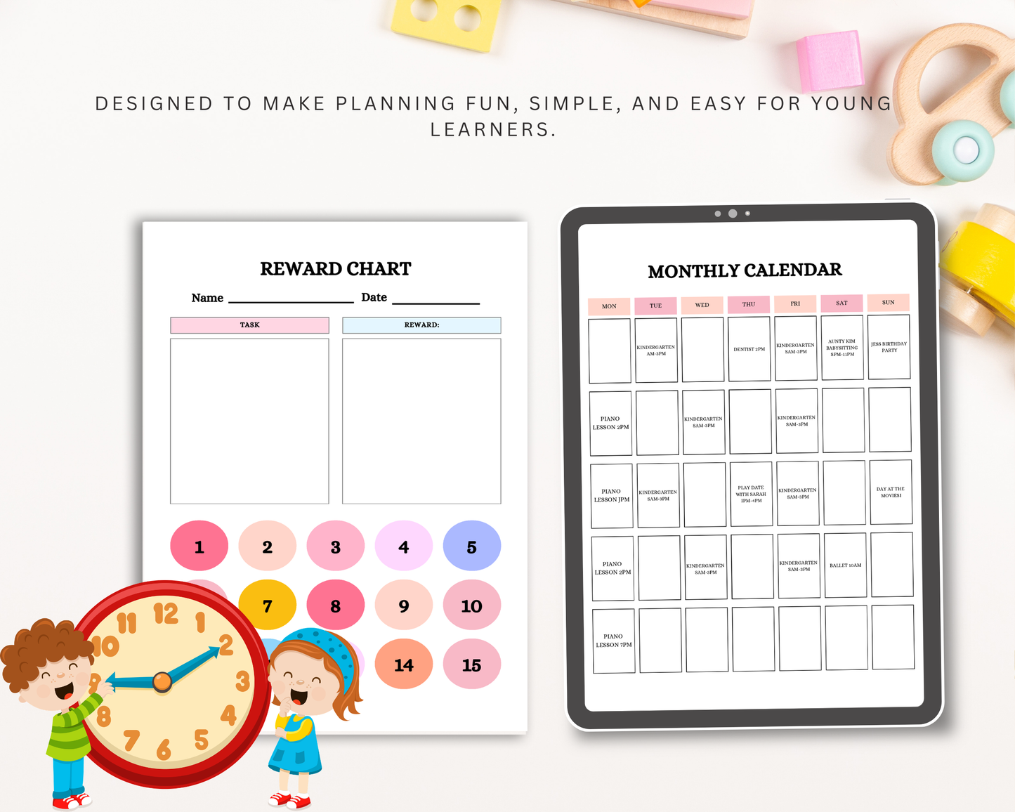 Kids Calendar Worksheet | Printable Days, Dates & Monthly Planning Activities for Early Learners