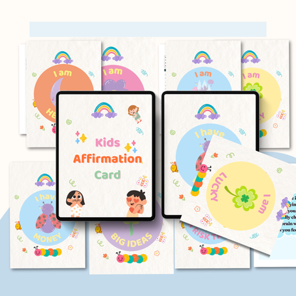 Kids Affirmation Cards PDF | Positive Affirmations for Children, Confidence &amp; Self Esteem Cards, Mindfulness &amp; Emotional Growth Tool