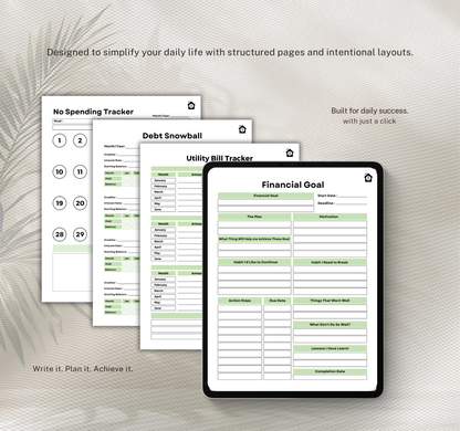 Income & Finance Planner | Budget & Money Management Digital Planner
