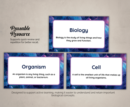 Biology Flashcards | Printable Study Cards PDF for Students & Exam Prep