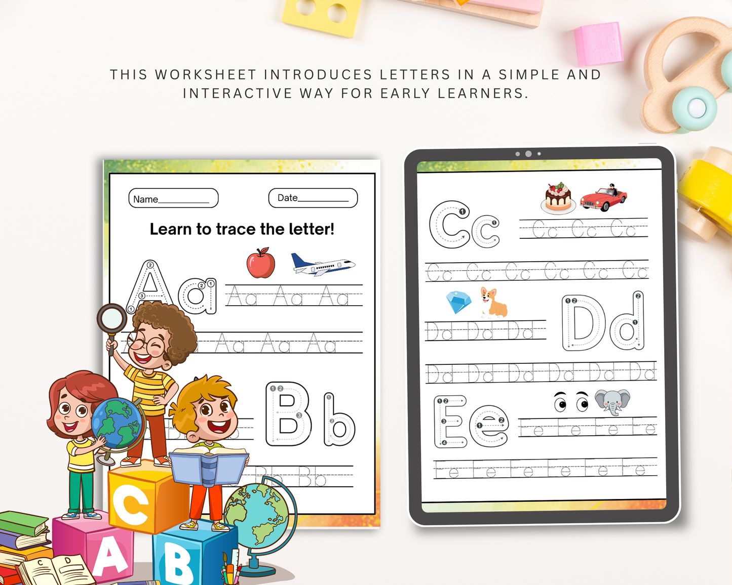 Little Learners ABC Worksheet | Printable Alphabet Tracing & Letter Recognition Activities for Kids