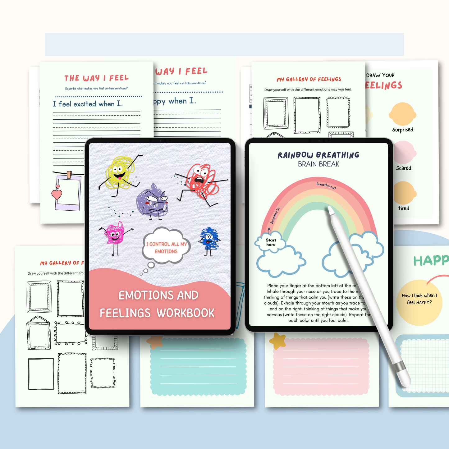 Emotions and Feelings Workbook PDF | Emotional Awareness Journal, Mindfulness Activities, Self-Reflection &amp; Coping Skills Guide