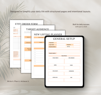 Etsy Seller Planner | Digital Planner PDF for Shop Organization & Sales Tracking
