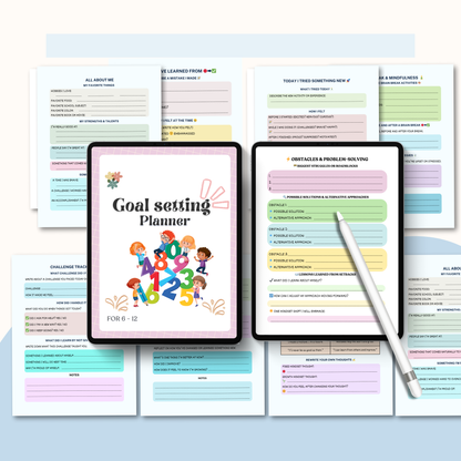 Goal Setting Planner PDF | Daily, Weekly &amp; Monthly Planner, Productivity Journal, Goal Tracker &amp; Personal Development Workbook