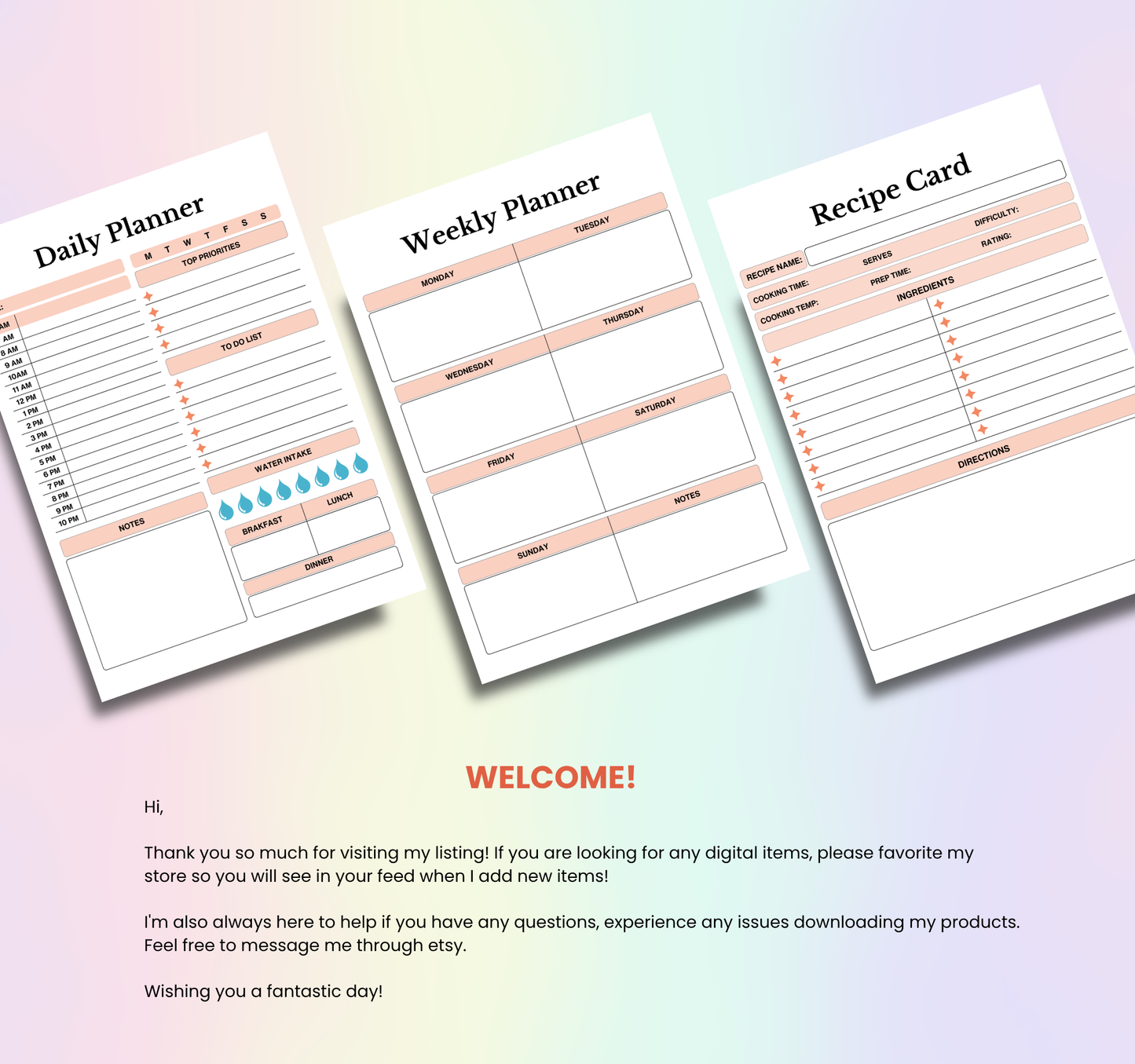 Autism Planner | Printable Daily Routine & Visual Schedule Organizer