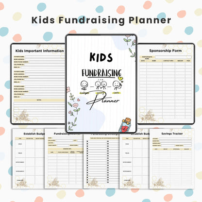 Kids Fundraising Planner Printable | Goal Setting & Event Organizer for Children