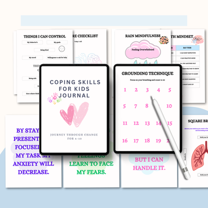 Coping Skills Workbook for Kids PDF | Emotional Regulation Activities, Mindfulness Exercises, Self Help Journal, Resilience Building