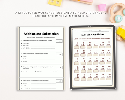 3rd Grade Math Worksheets | Printable Multiplication, Division & Problem Solving Activities