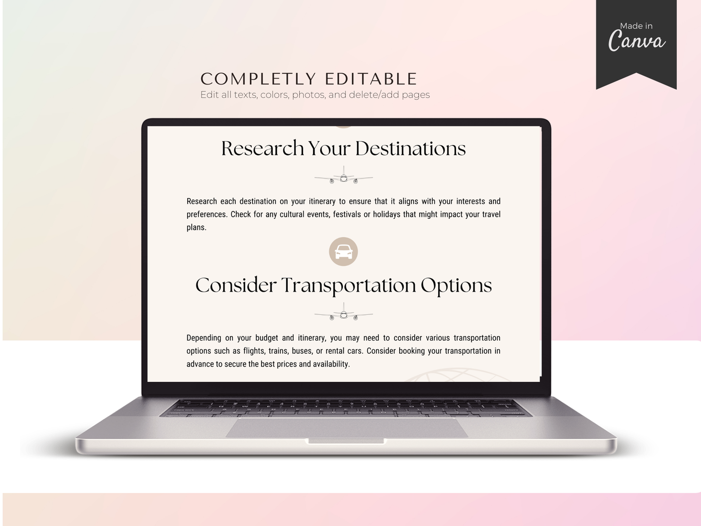 Multi-Destination Trip Planner | Printable Travel Itinerary Organizer