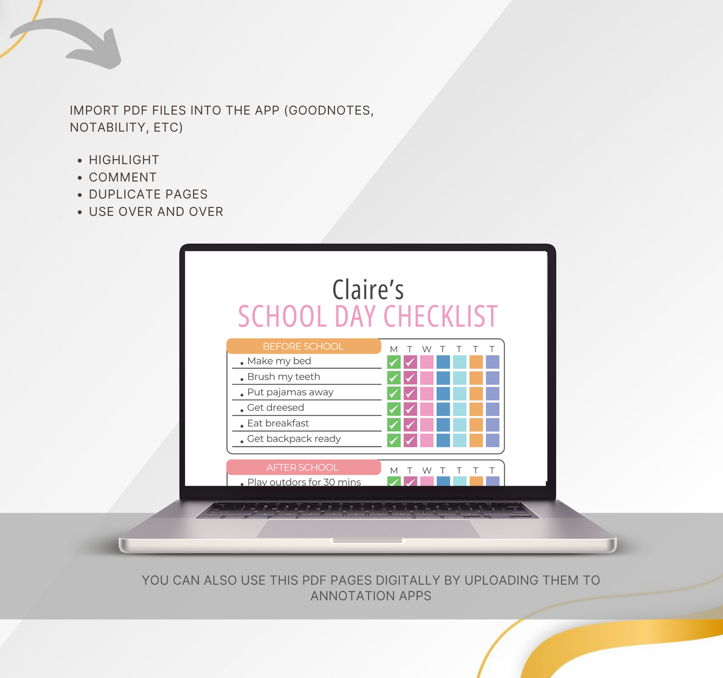 Responsibility Chore Chart for Kids | Printable Daily Tracker