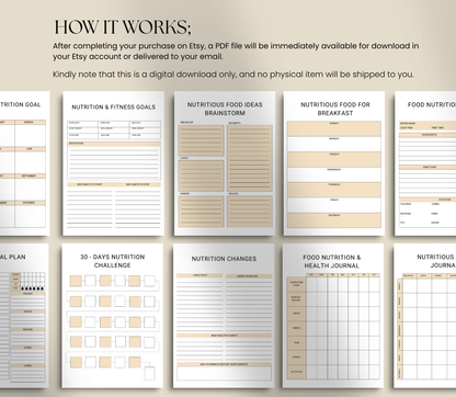 ADHD Nutrition Planner | Printable Meal & Healthy Habit Tracker