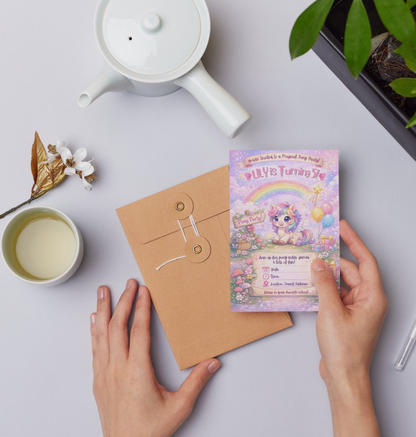 Pony Birthday Invitation Template | Editable Kids Horse Party Invite