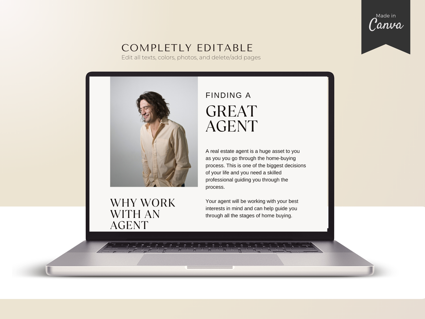 Real Estate Buyer’s Guide Template | Editable Canva Realtor Marketing Brochure