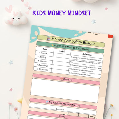 Kids Money Mindset Workbook | Financial Literacy & Smart Money Habits for Children