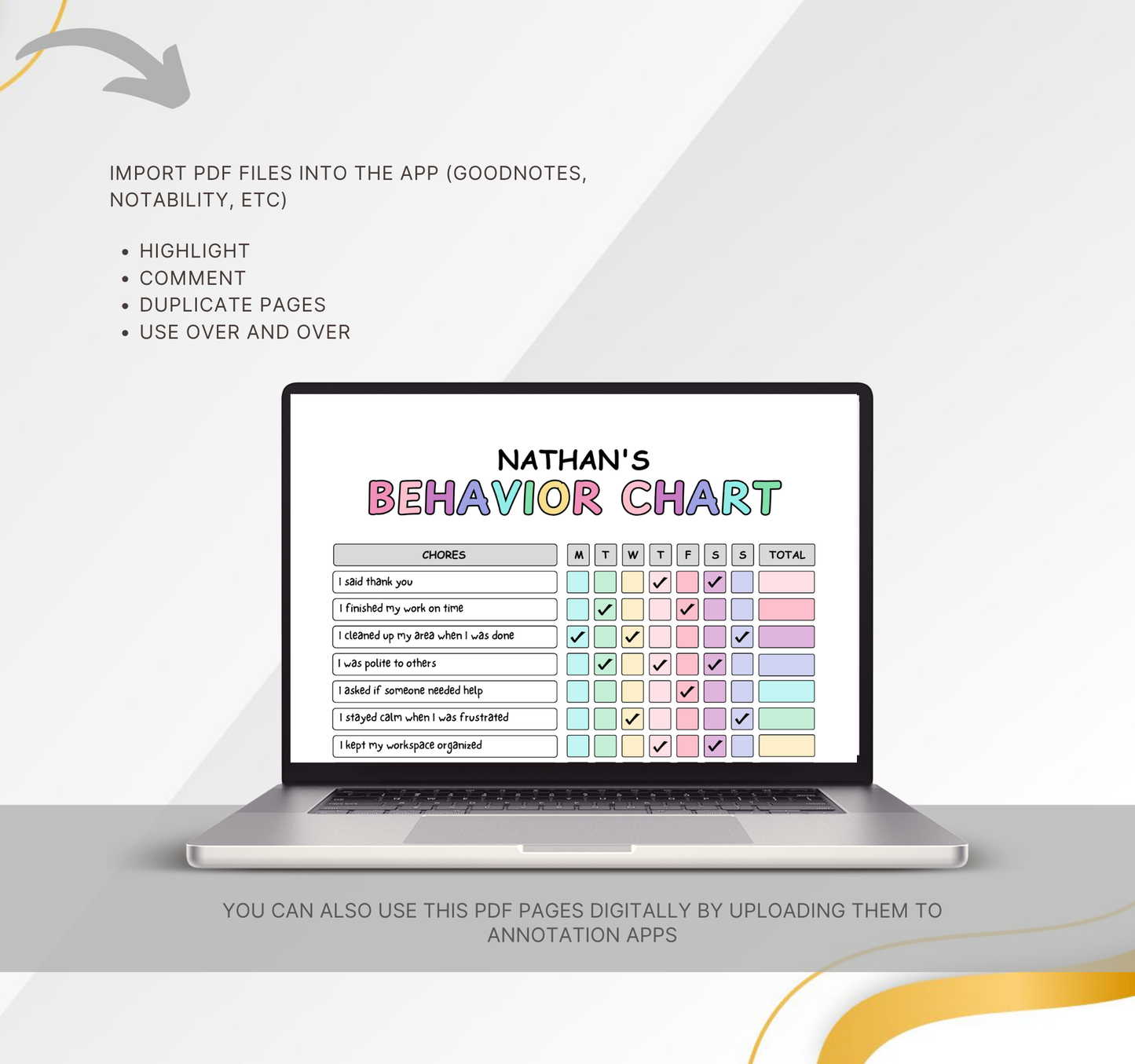 Kids Chore Chart | Printable Daily Responsibility Tracker for Children