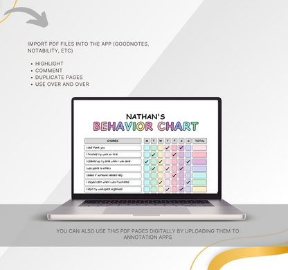 Kids Chore Chart | Printable Daily Responsibility Tracker for Children