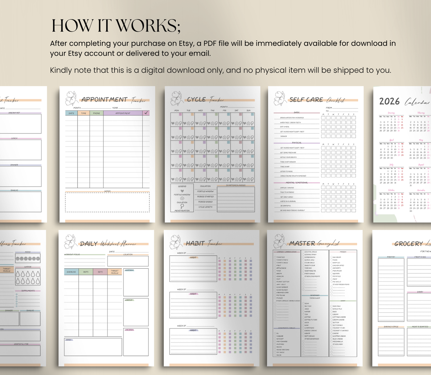 ADHD Busy Mom Planner | Printable Daily Organizer & Productivity Tracker