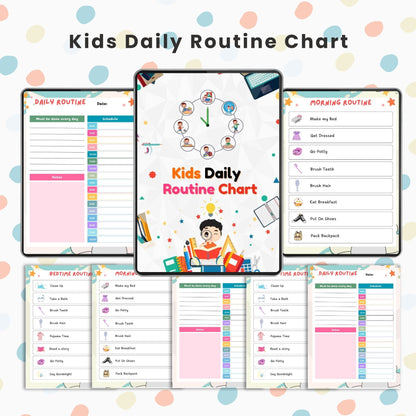 Kids Daily Routine Chart Printable | Morning & Evening Schedule for Children