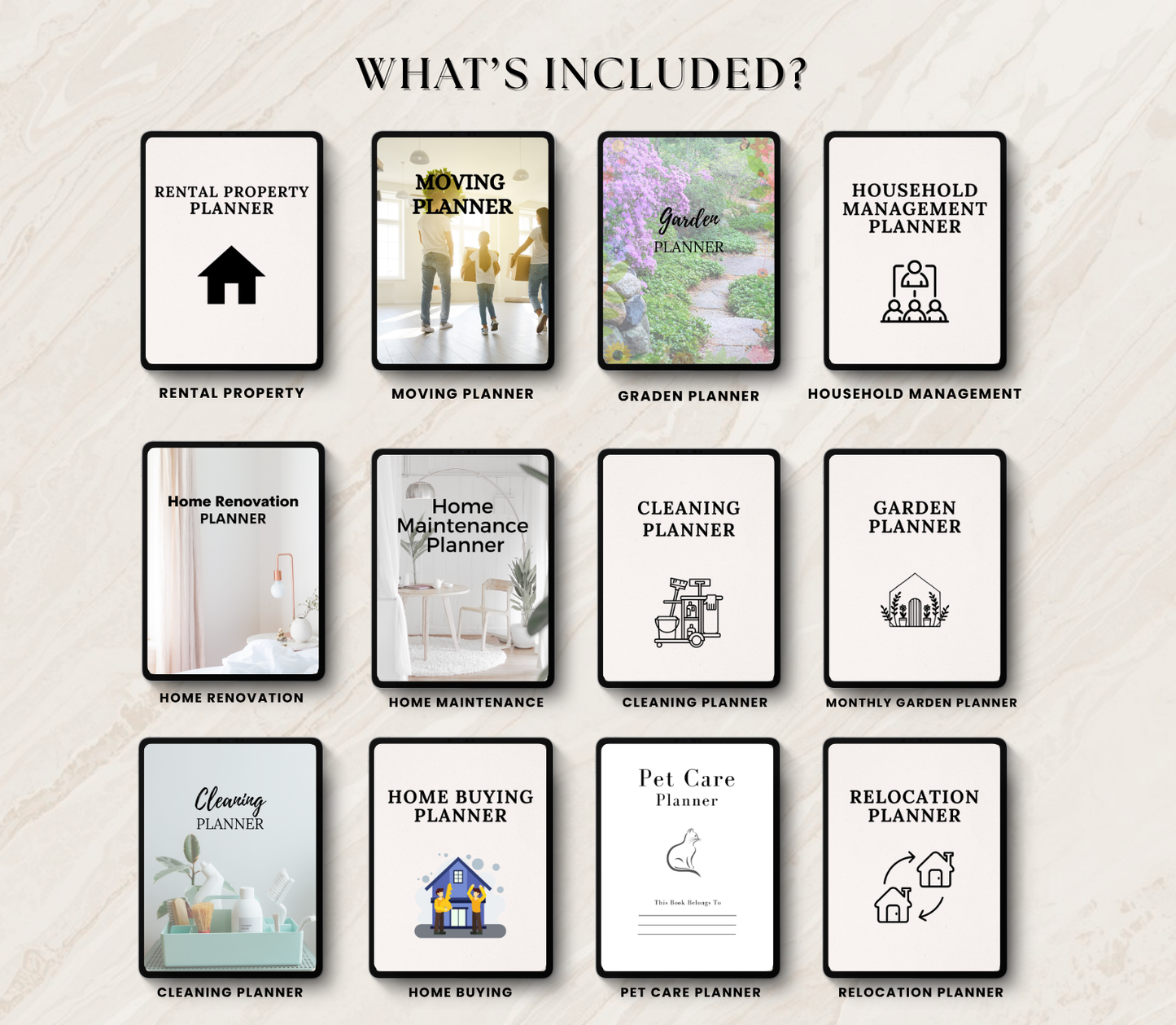 Home & Property PLR Bundle | Editable Canva Real Estate & Home Organization Templates